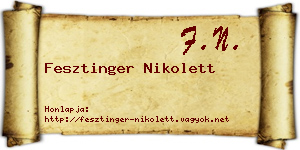 Fesztinger Nikolett névjegykártya